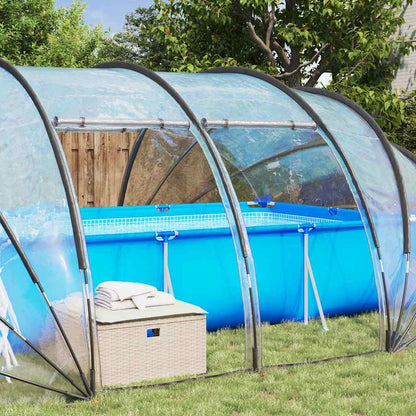 Tenda da piscina a cupola Trasparente 640 x 432 x 205 cm PVC