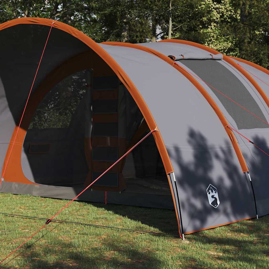 Tenda Tunnel per 8 Persone con tetto Grigio e arancione