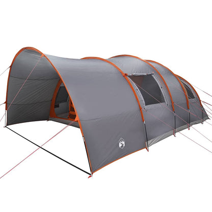 Tenda Tunnel per 8 Persone con tetto Grigio e arancione
