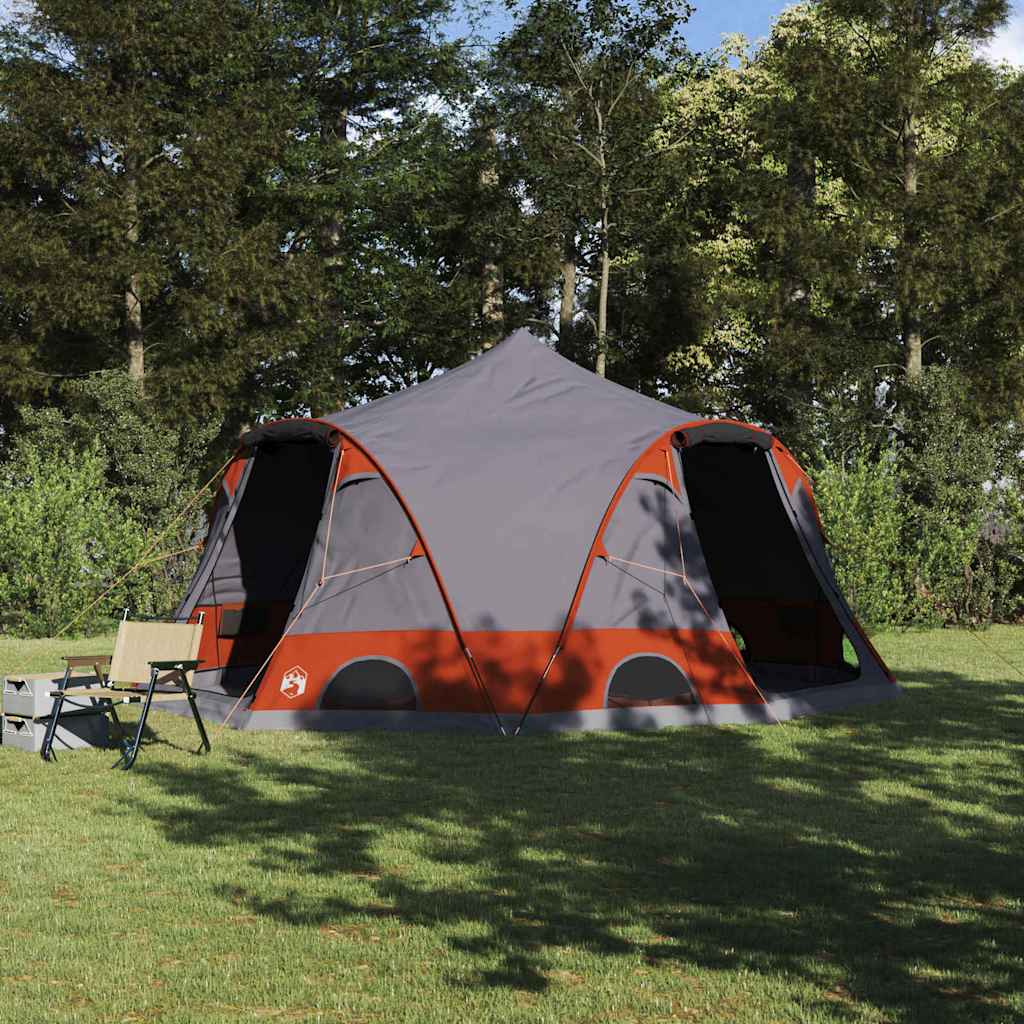 Tenda a Cupola per 4 Persone con tetto Grigio e arancione