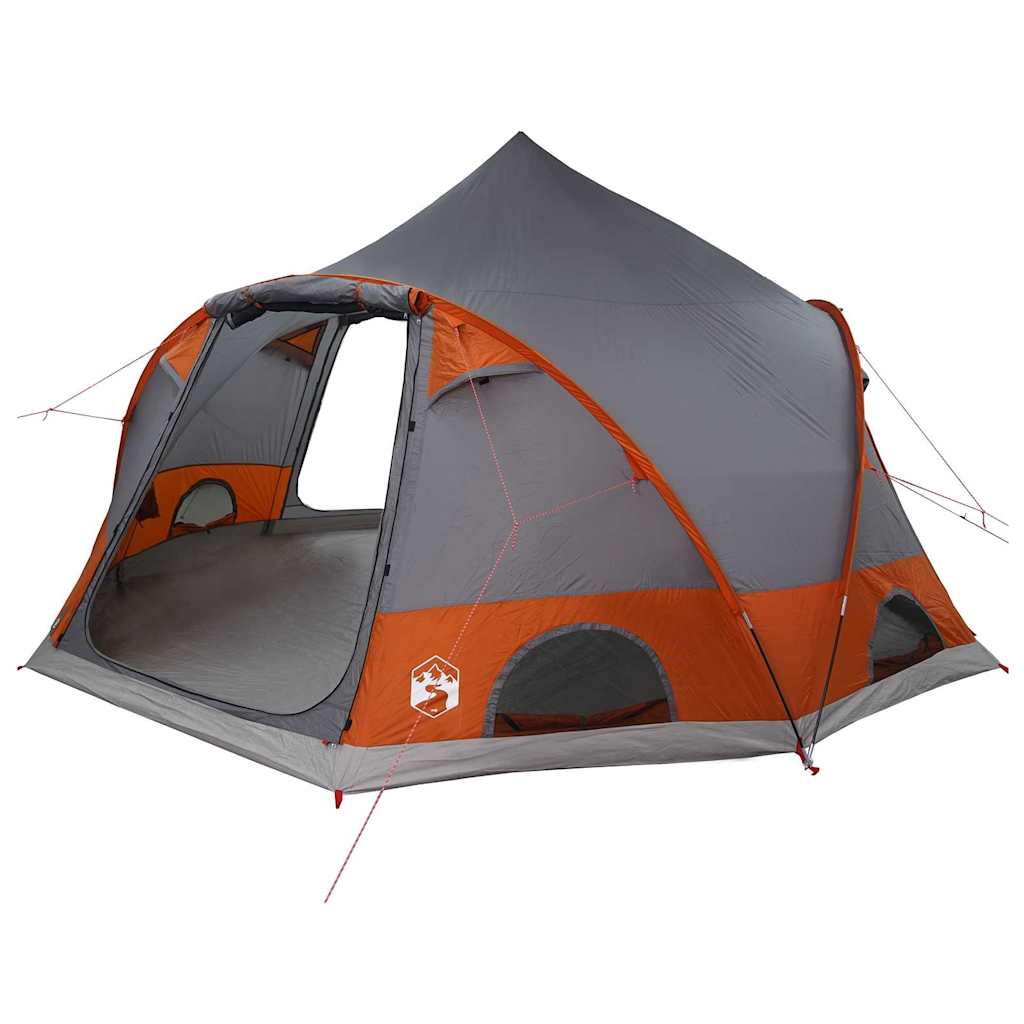 Tenda a Cupola per 4 Persone con tetto Grigio e arancione