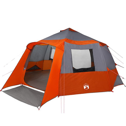Tenda da campeggio per 12 persone con tetto Grigio e arancione