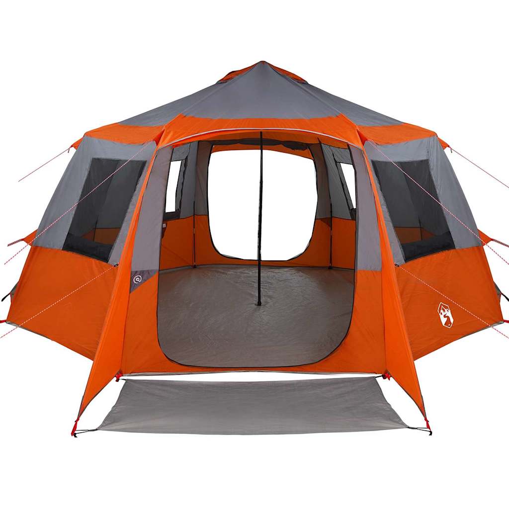 Tenda da campeggio per 12 persone con tetto Grigio e arancione