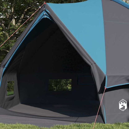 Tenda a teepee per 10 persone Blu e Grigio 490 x 410 x 210 cm
