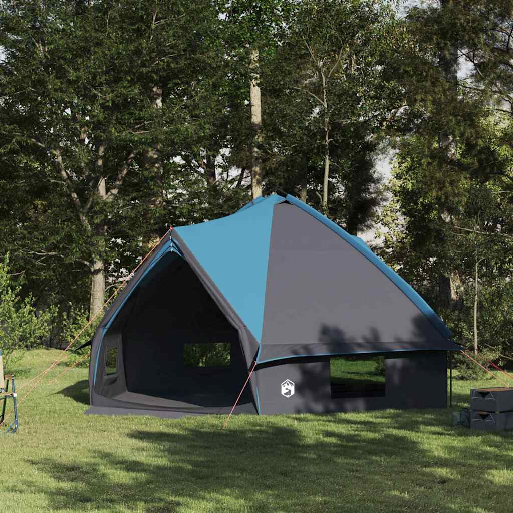 Tenda a teepee per 10 persone Blu e Grigio 490 x 410 x 210 cm