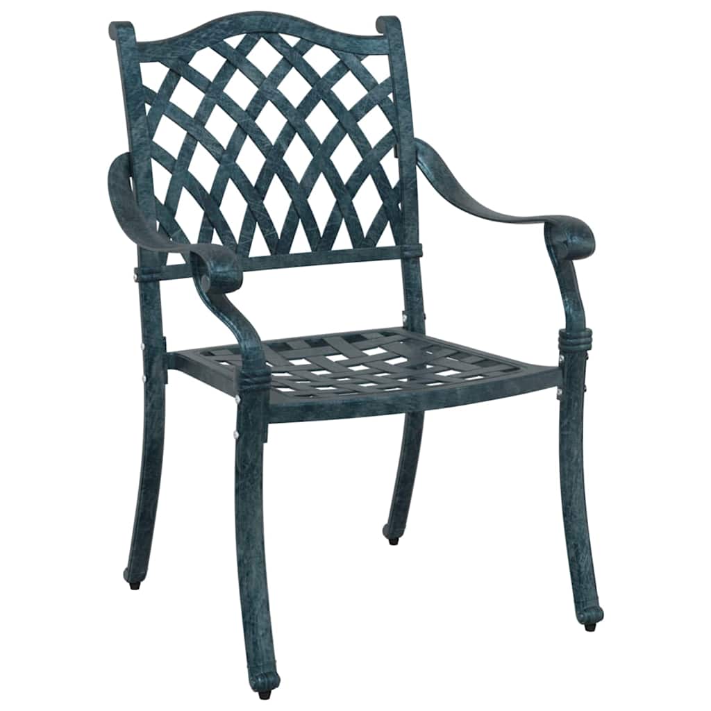 Set da Pranzo per Giardino 5 pcs Verde Alluminio
