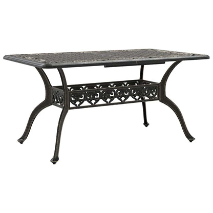Set da Pranzo per Giardino 5 pcs Bronzo Alluminio