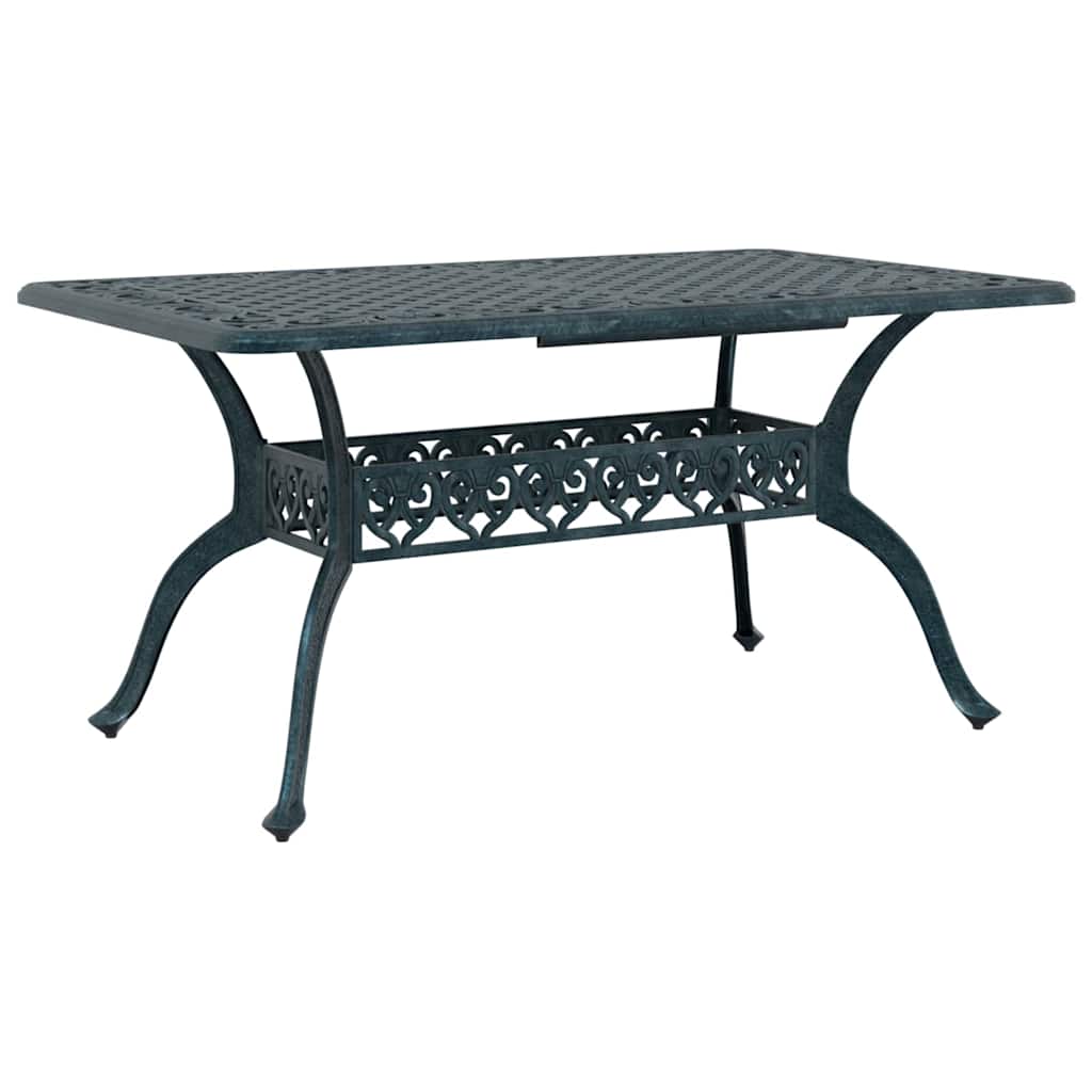 Set da Pranzo per Giardino 5 pcs Verde Alluminio