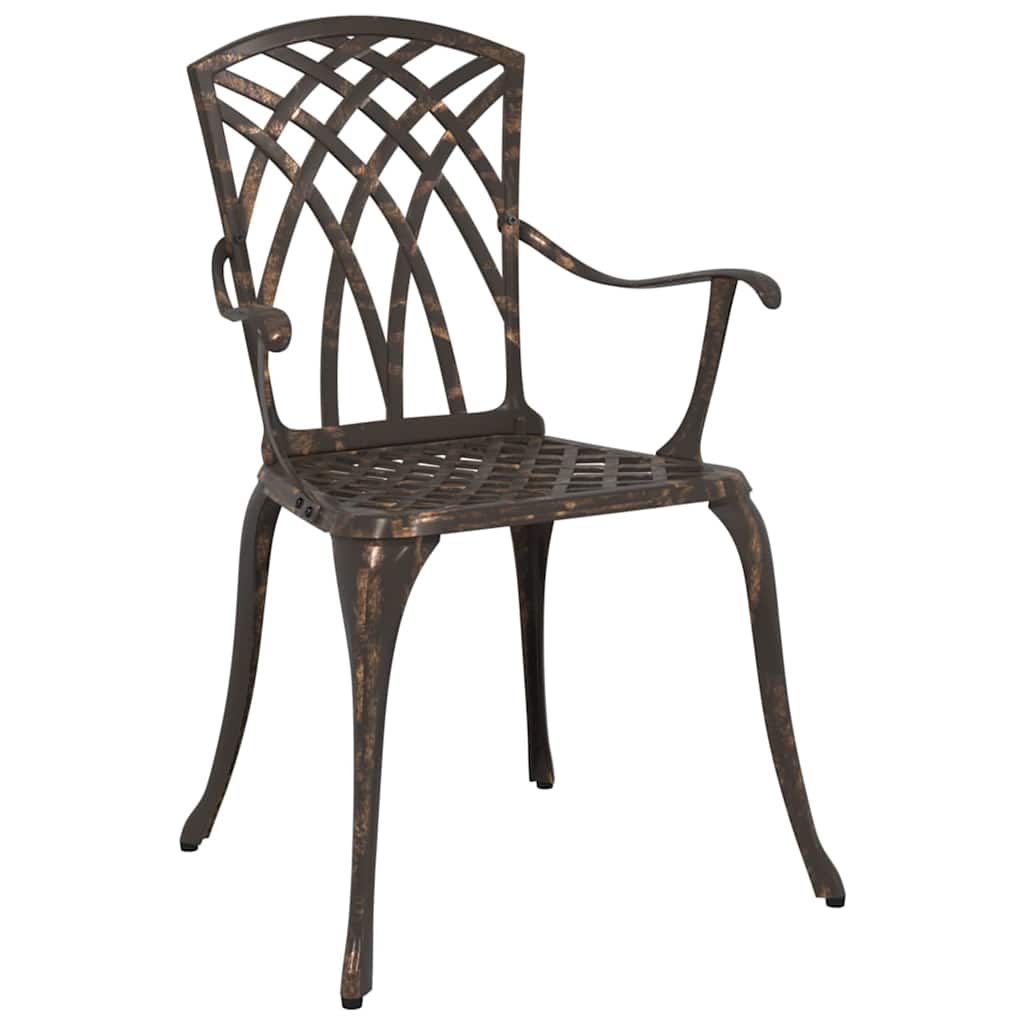 Set da Pranzo per Giardino 5 pcs Bronzo Alluminio