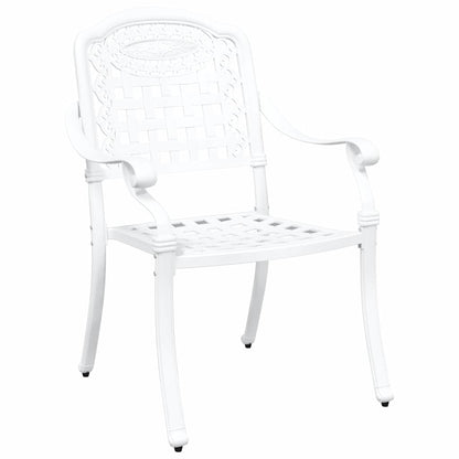 Set da Pranzo per Giardino 5 pcs Bianco Alluminio
