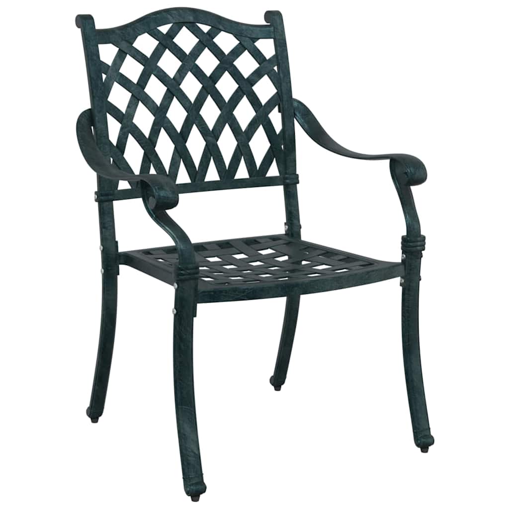 Set da Pranzo per Giardino 5 pcs Verde Alluminio