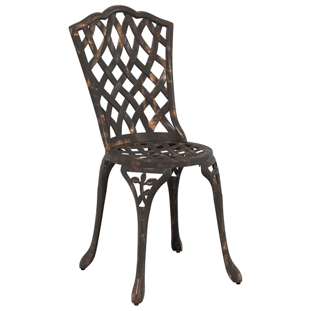 Set da Pranzo per Giardino 5 pcs Bronzo Alluminio