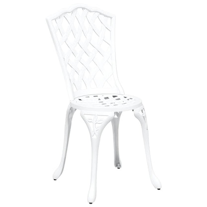 Set da Pranzo per Giardino 5 pcs Bianco Alluminio
