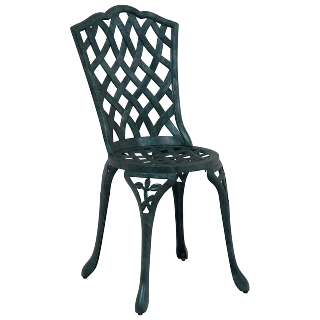 Set da Pranzo per Giardino 7 pcs Verde Alluminio