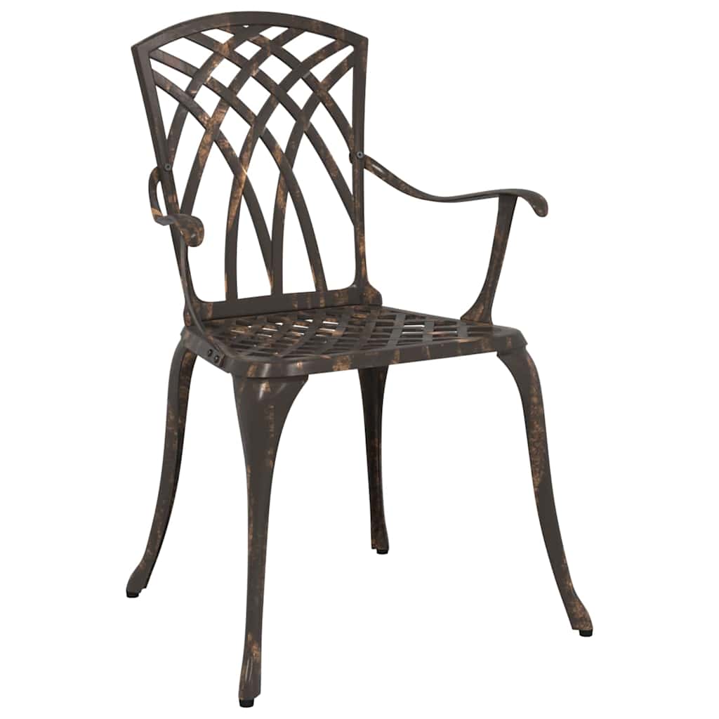 Set da Pranzo per Giardino 5 pcs Bronzo Alluminio
