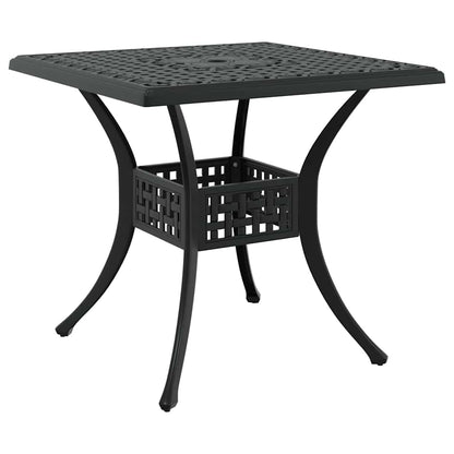Set di Tavolo da Giardino 3 pcs Nero Alluminio pressofuso