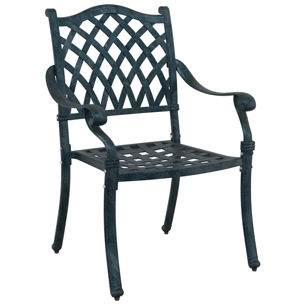 Set di Tavolo da Giardino 5 pcs Verde Alluminio pressofuso