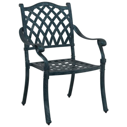 Set di Tavolo da Giardino 5 pcs Verde Alluminio pressofuso