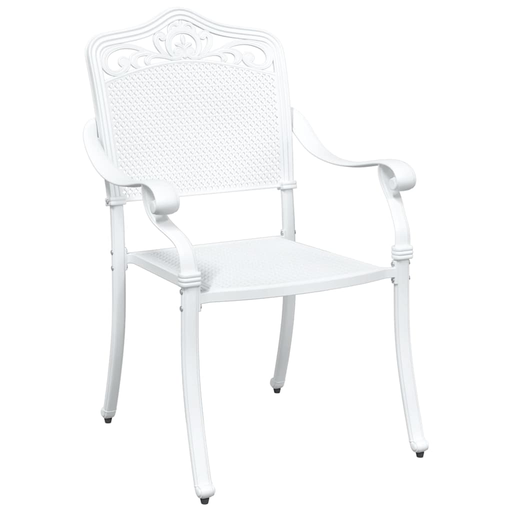 Set di Tavolo da Giardino 5 pcs Bianco Alluminio pressofuso