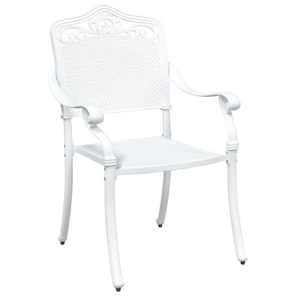 Set di Tavolo da Giardino 5 pcs Bianco Alluminio pressofuso