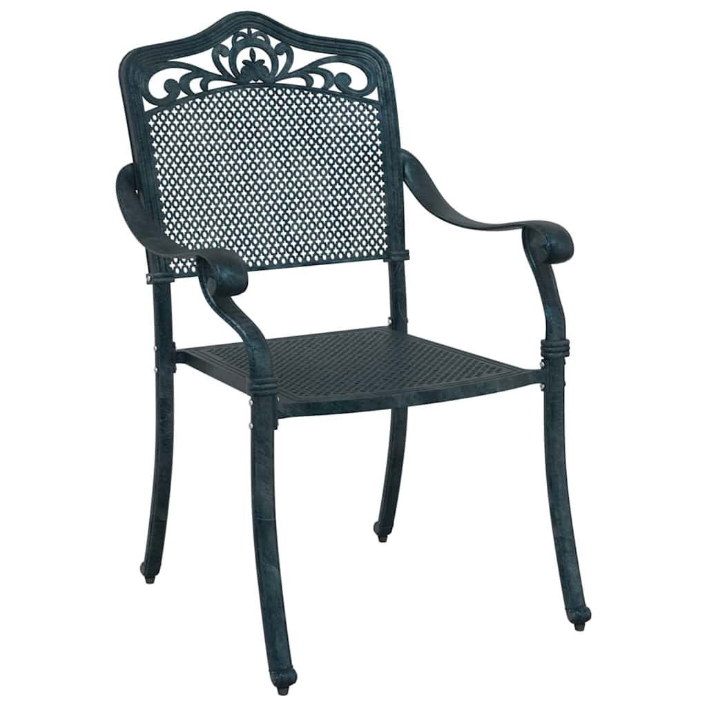 Set di Tavolo da Giardino 5 pcs Verde Alluminio pressofuso