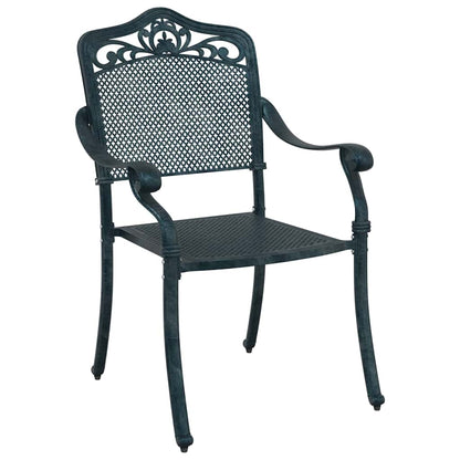 Set di Tavolo da Giardino 5 pcs Verde Alluminio pressofuso