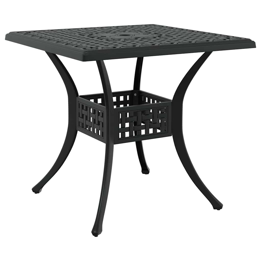 Set di Tavolo da Giardino 3 pcs Nero Alluminio pressofuso