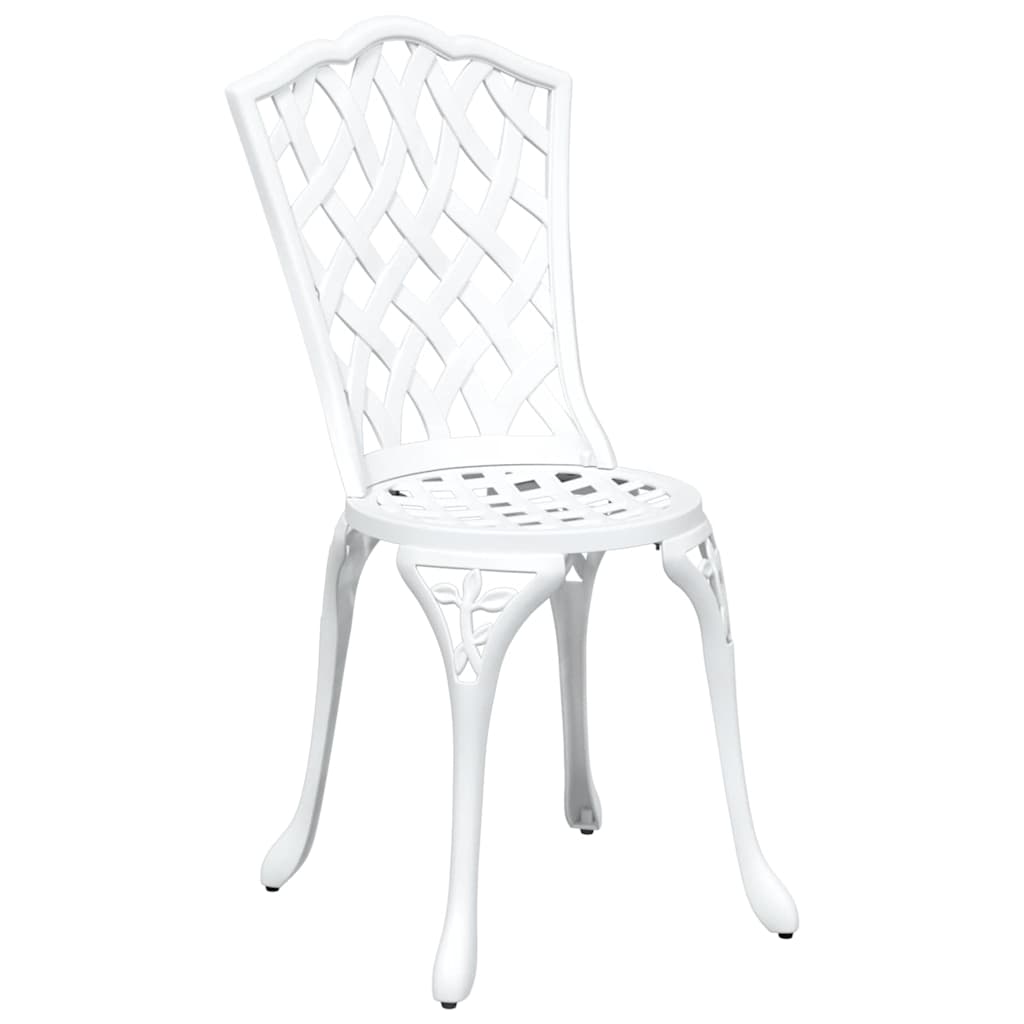 Set di Tavolo da Giardino 5 pcs Bianco Alluminio pressofuso