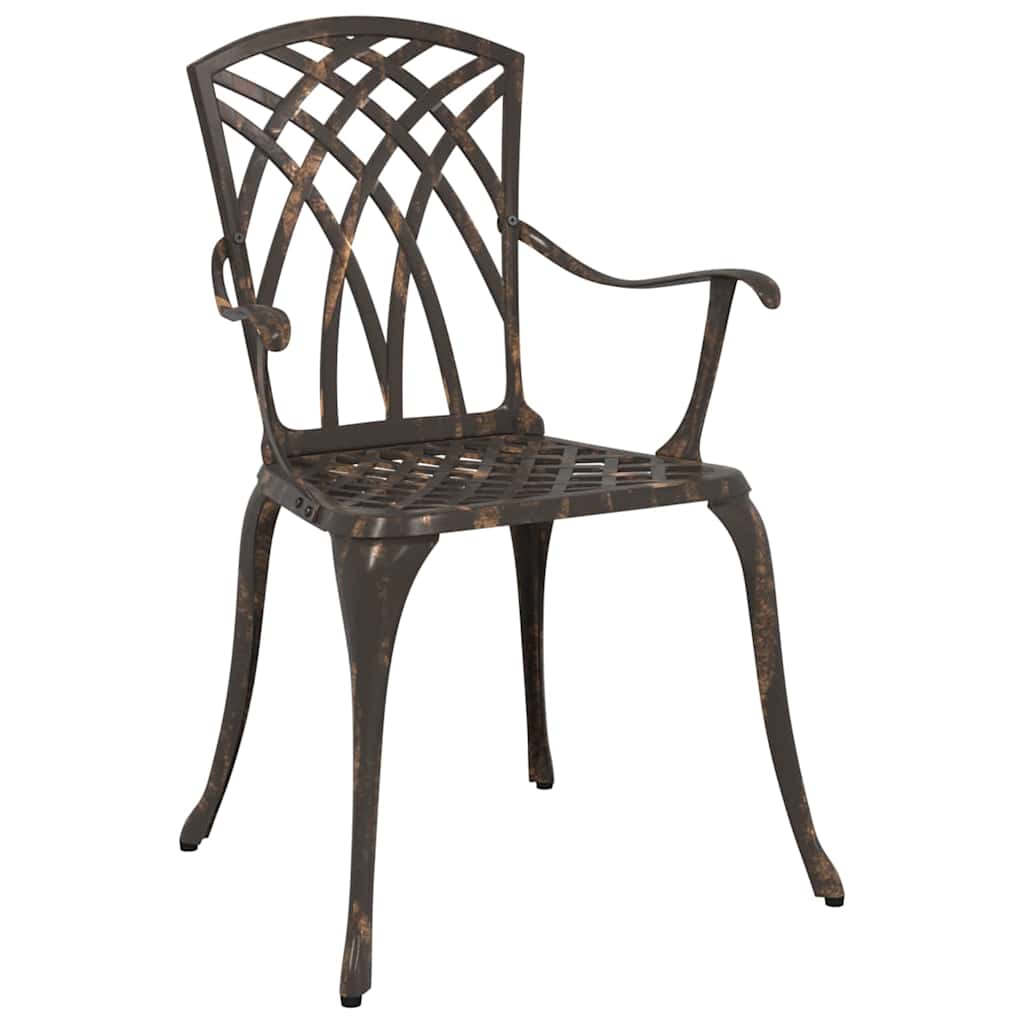 Set di Tavolo da Giardino 5 pcs Bronzo Alluminio pressofuso