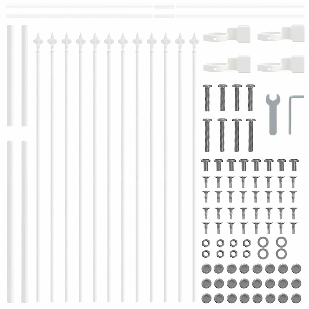 Recinzione per Giardino Woerden Bianco 1,7 x 0,8 m