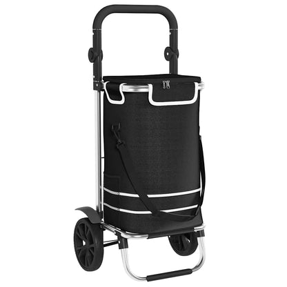 Carrello della spesa Nero 36,5 x 46,5 x 100,5 cm Tessuto Oxford