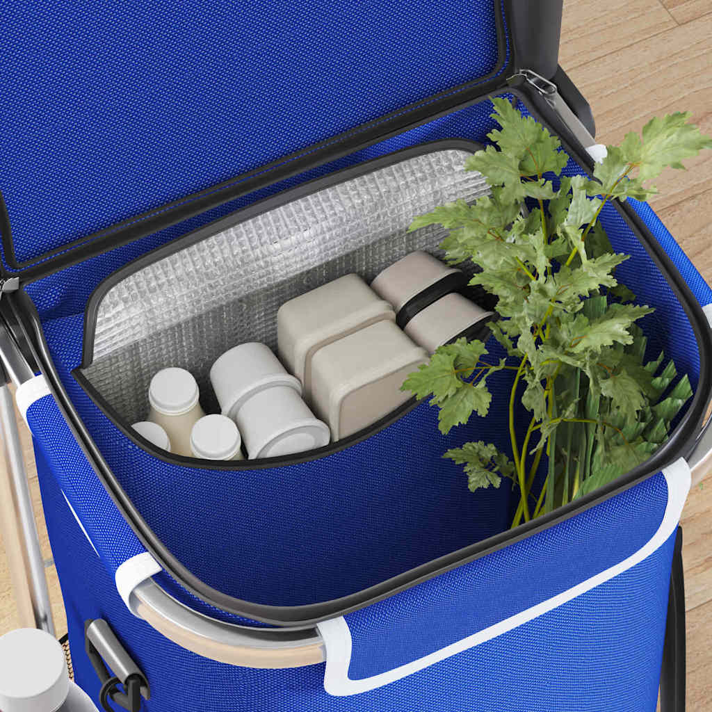 Carrello della spesa Blu 36,5 x 46,5 x 100,5 cm Tessuto Oxford