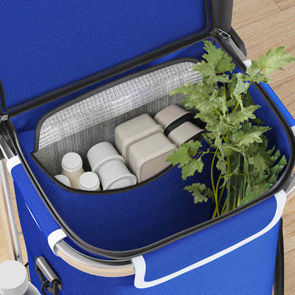 Carrello della spesa Blu 36,5 x 46,5 x 100,5 cm Tessuto Oxford
