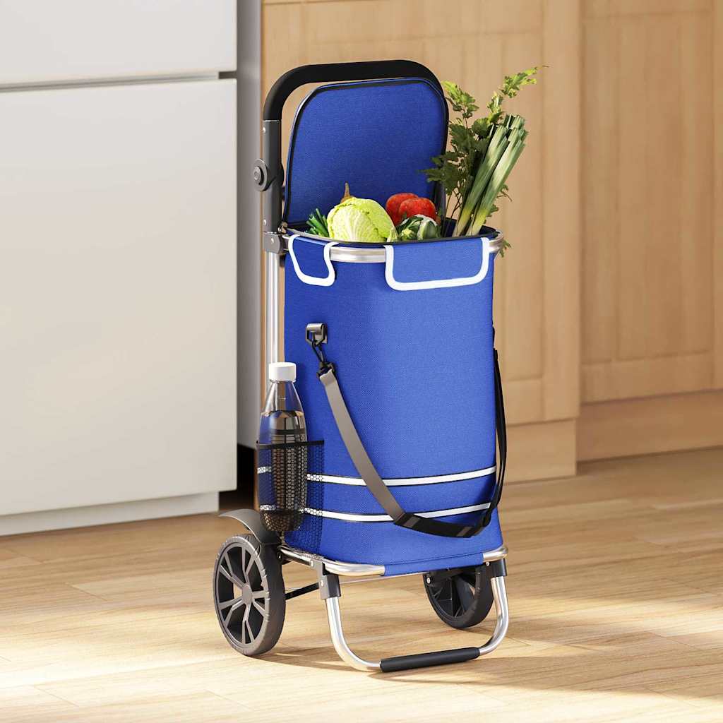 Carrello della spesa Blu 36,5 x 46,5 x 100,5 cm Tessuto Oxford