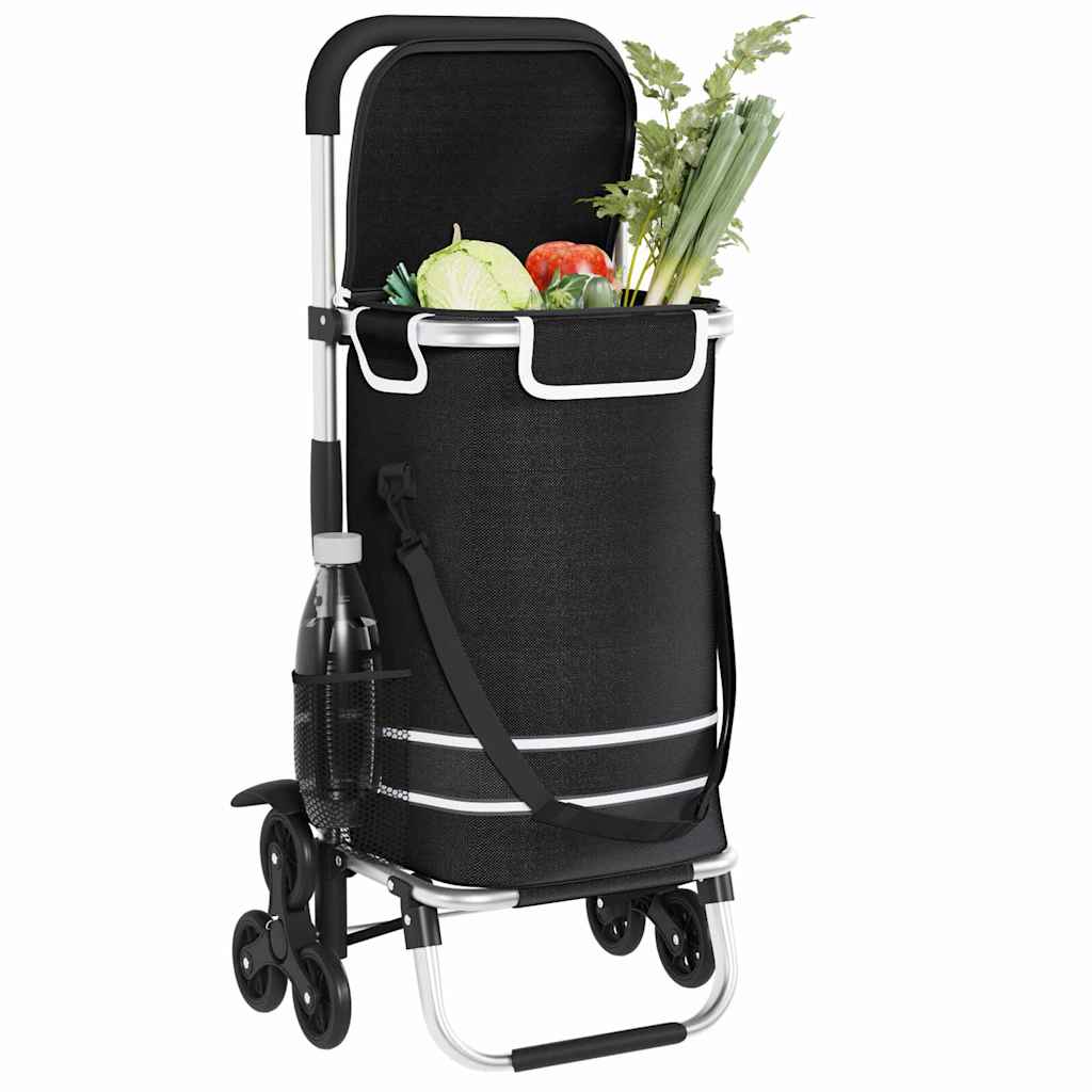 Carrello della spesa Nero 47 x 39 x 100,5 cm Tessuto Oxford