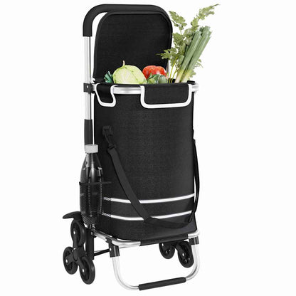 Carrello della spesa Nero 47 x 39 x 100,5 cm Tessuto Oxford