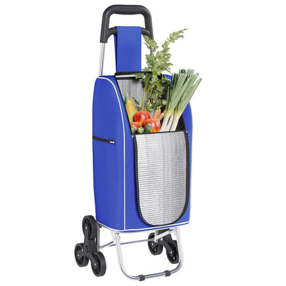 Carrello della spesa Blu 39,5 x 33 x 93 cm Tessuto Oxford