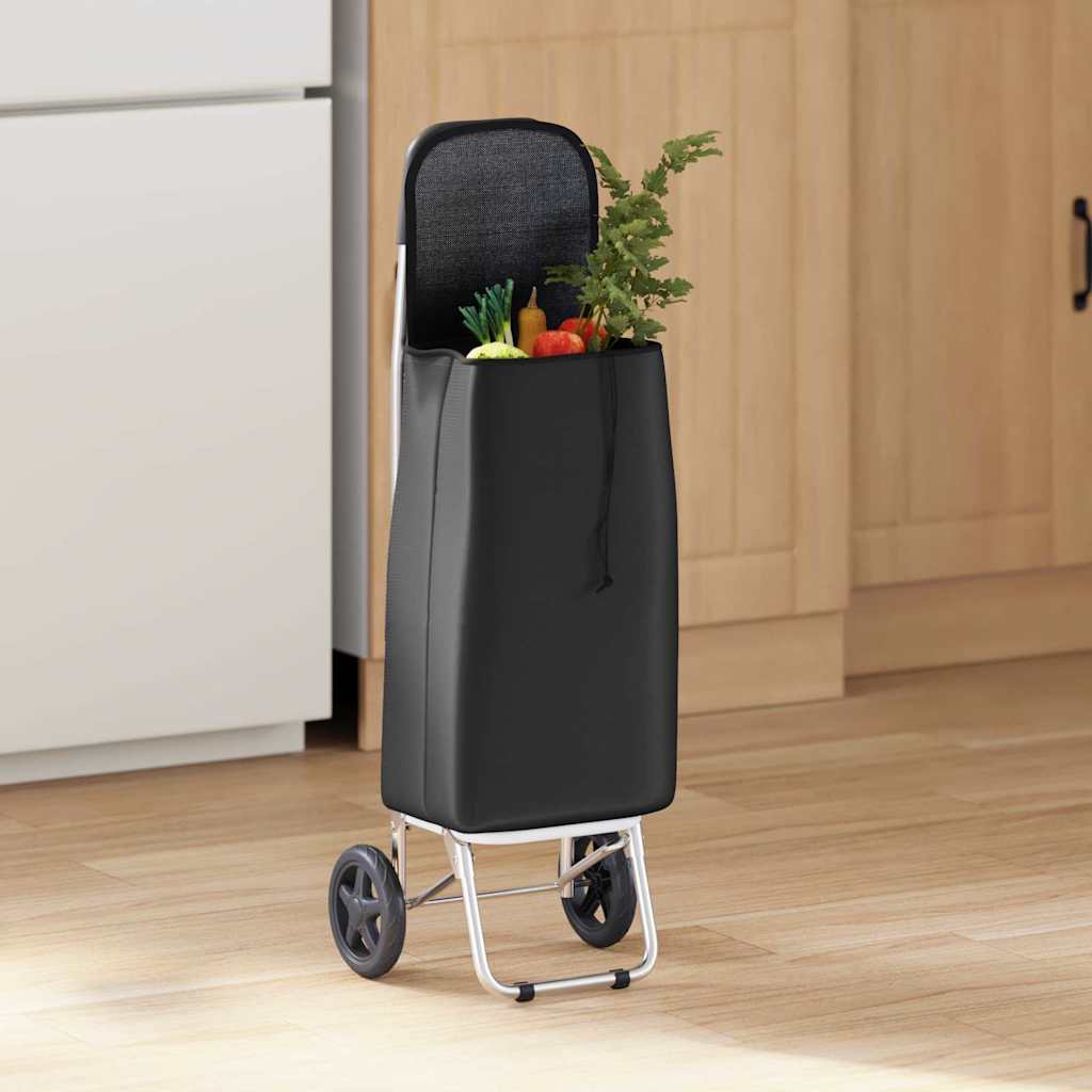 Carrello della spesa Nero 35 x 28 x 92 cm Tessuto Oxford