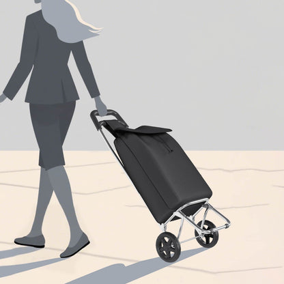 Carrello della spesa Nero 35 x 28 x 92 cm Tessuto Oxford