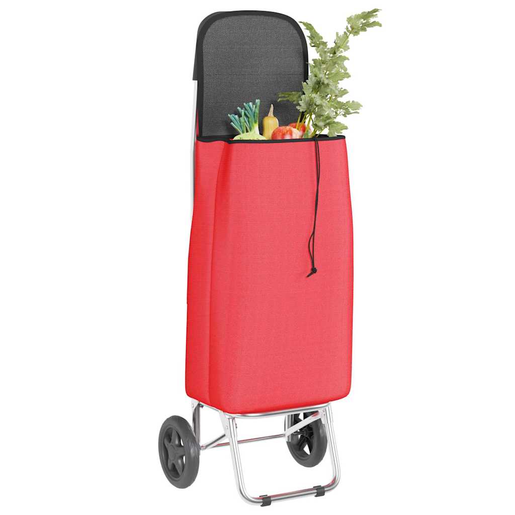 Carrello della spesa Rosso 35 x 28 x 92 cm Tessuto Oxford