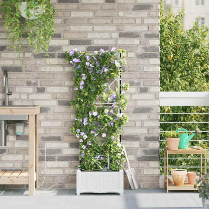 Vaso da giardino Bianco 40 x 40 x 126 cm Plastica