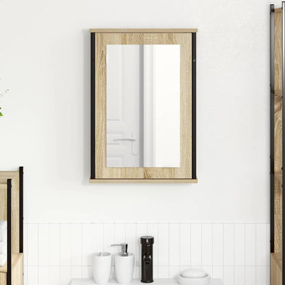 Mobiletto per specchio con porta Rovere Sonoma 42 x 12 x 60 cm
