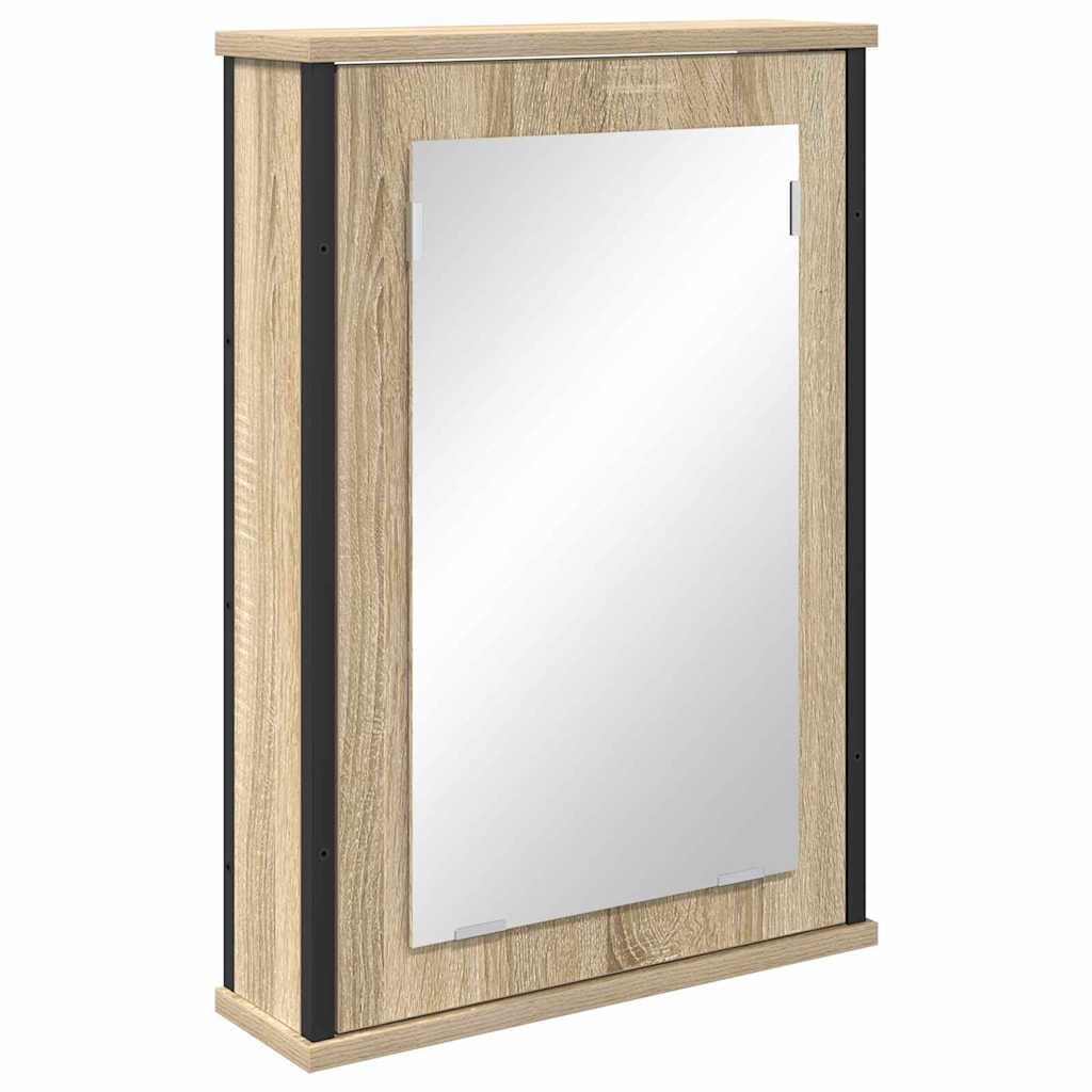 Mobiletto per specchio con porta Rovere Sonoma 42 x 12 x 60 cm