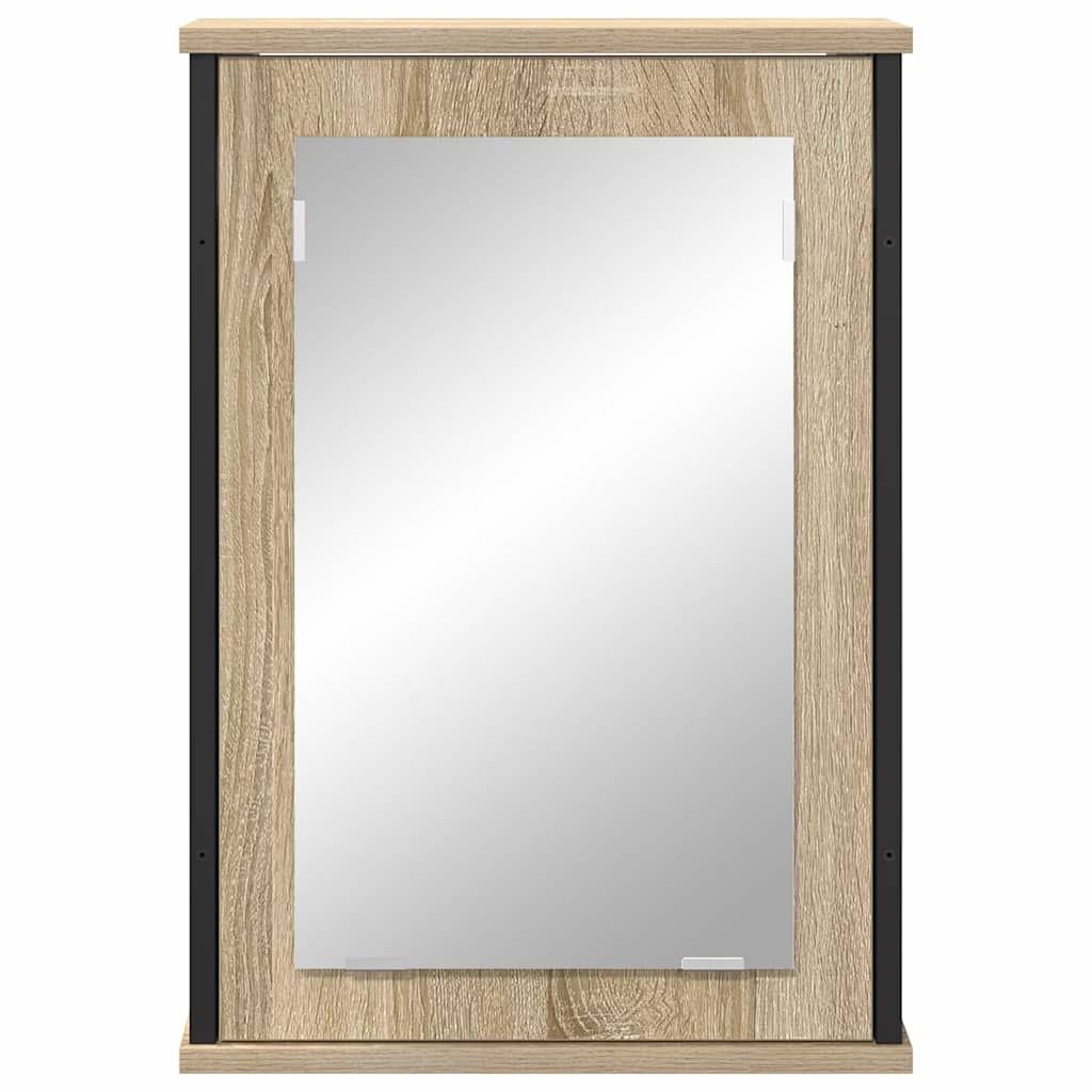 Mobiletto per specchio con porta Rovere Sonoma 42 x 12 x 60 cm