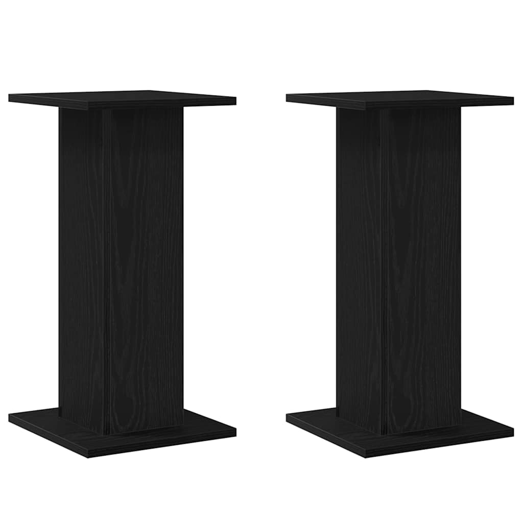 Supporti per Altoparlanti 2 pcs Rovere Nero 30 x 30 x 60 cm