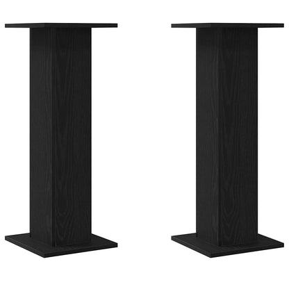 Supporti per Altoparlanti 2 pcs Rovere Nero 30 x 30 x 80 cm