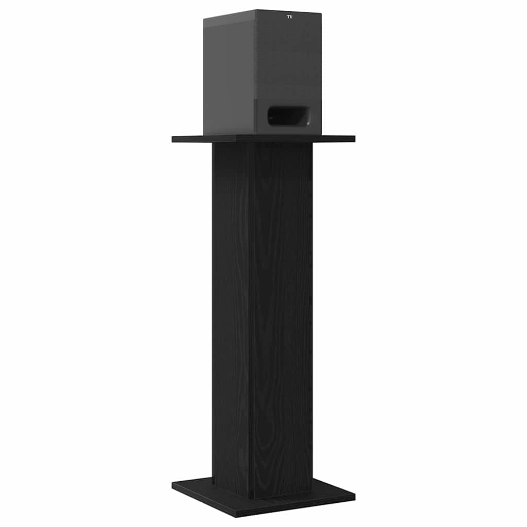 Supporti per Altoparlanti 2 pcs Rovere Nero 30 x 30 x 80 cm