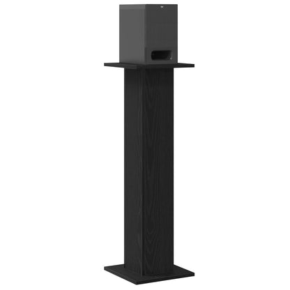 Supporti per Altoparlanti 2 pcs Rovere Nero 30 x 30 x 95 cm