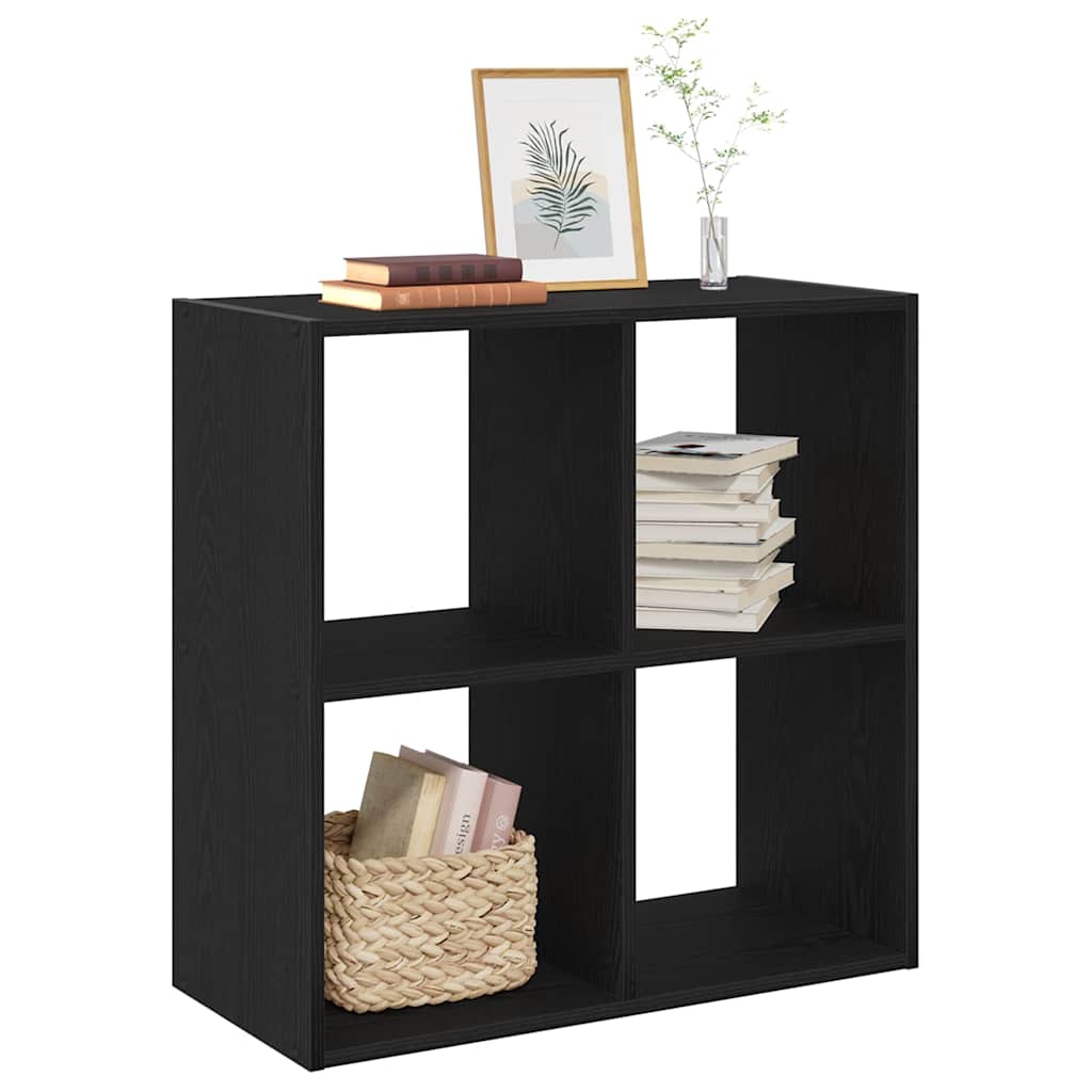 Scaffale Rovere nero 68,5 x 32 x 68,5 cm Legno multistrato