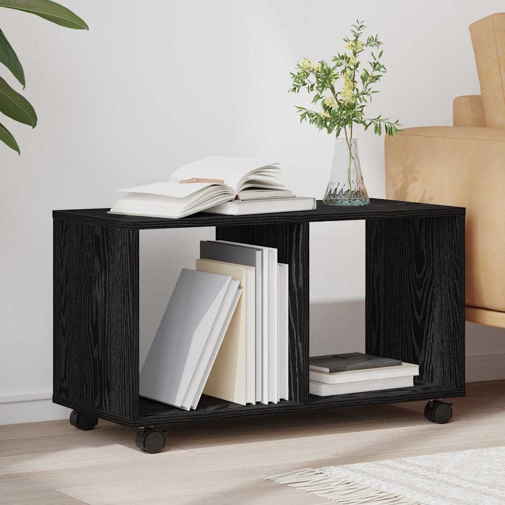 Tavolino Rovere Nero 72 x 33 x 42,5 cm Legno multistrato